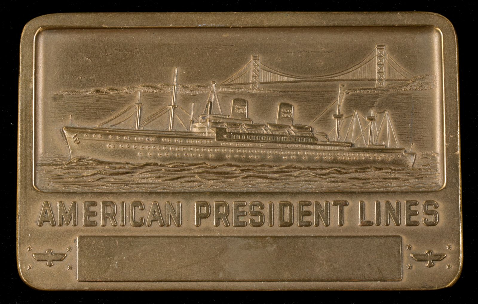 AMERICAN PRESIDENT LINES STEAMSHIP PAPERWEIGHT