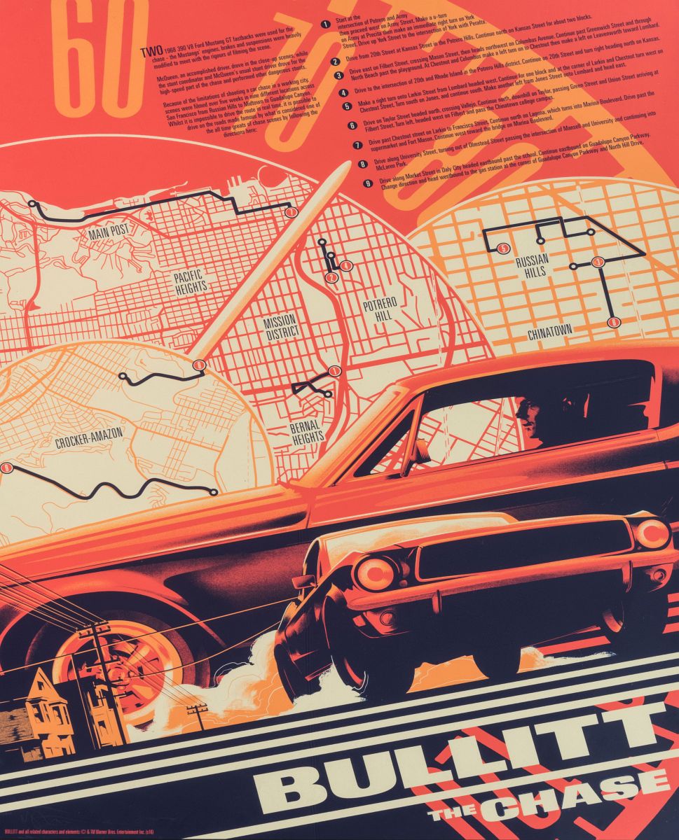 MONDO 'BULLITT' PROMO POSTER FOR ALAMO DRAFTHOUSE