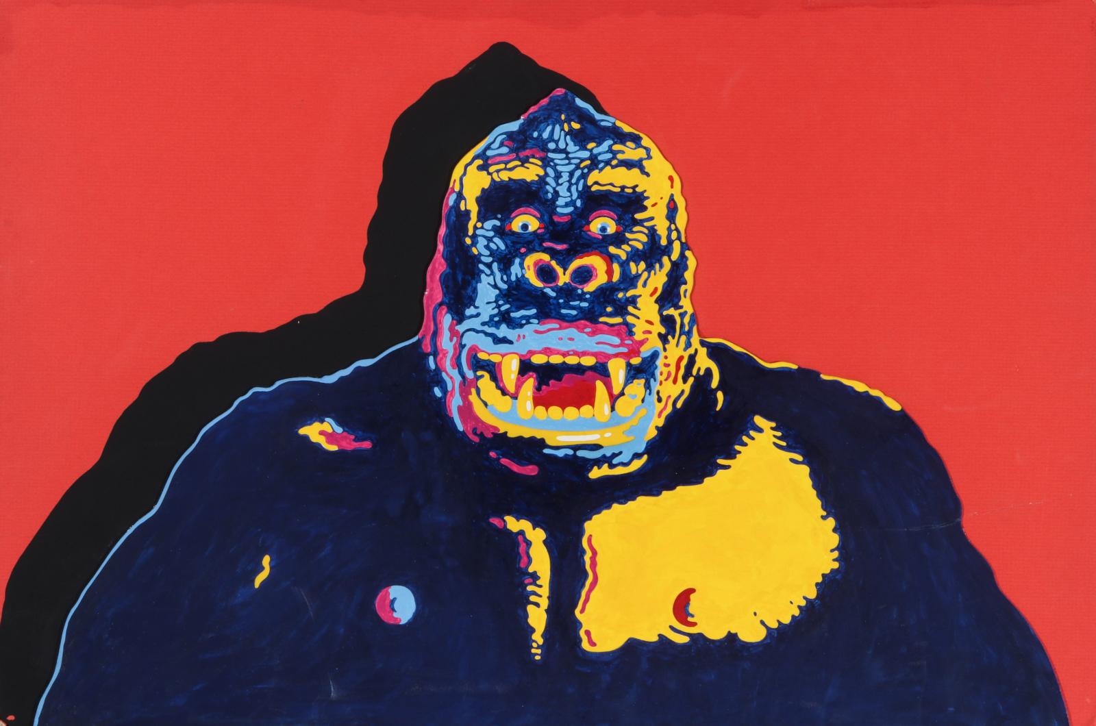 ACRYLIC IMAGE OF KONG, MANNER OF MONDO ART HOUSE