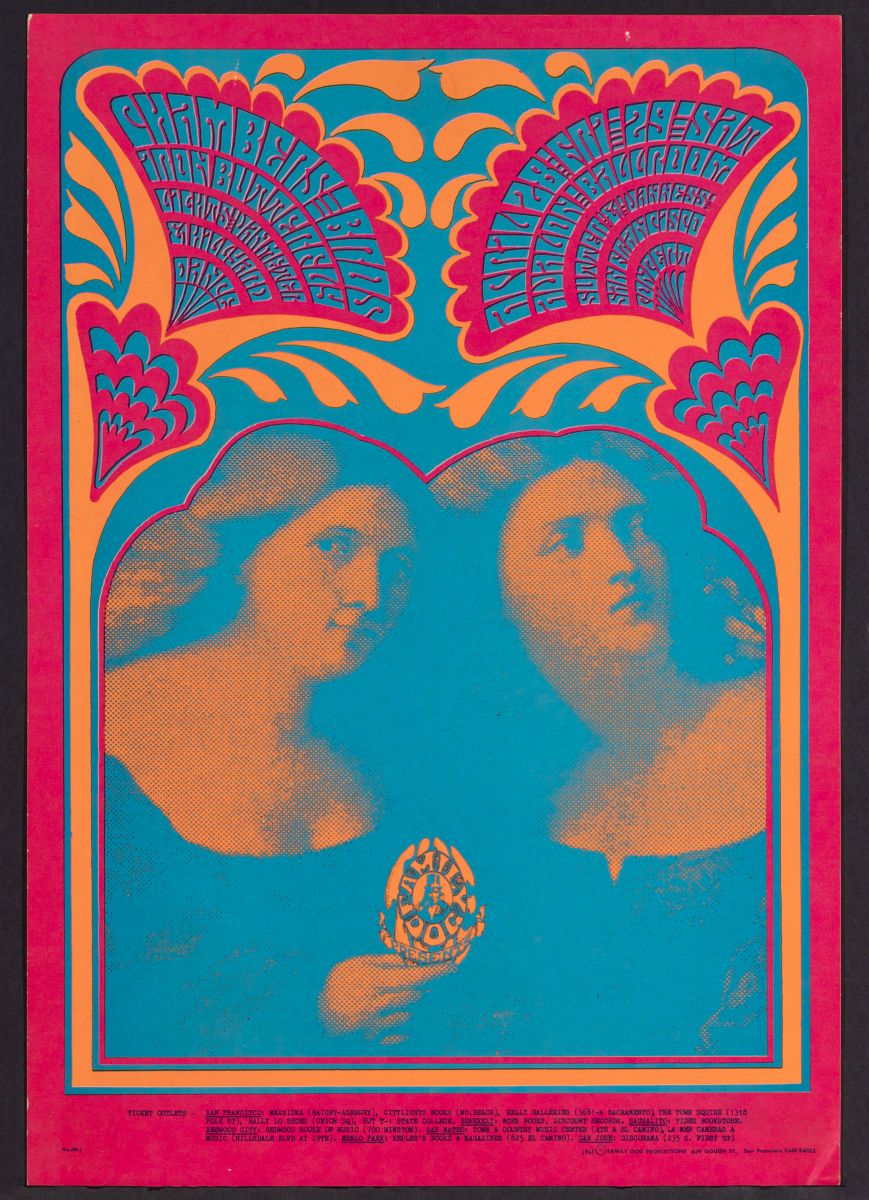 VICTOR MOSCOSO (B.1936) PSYCHEDELIC CONCERT POSTER