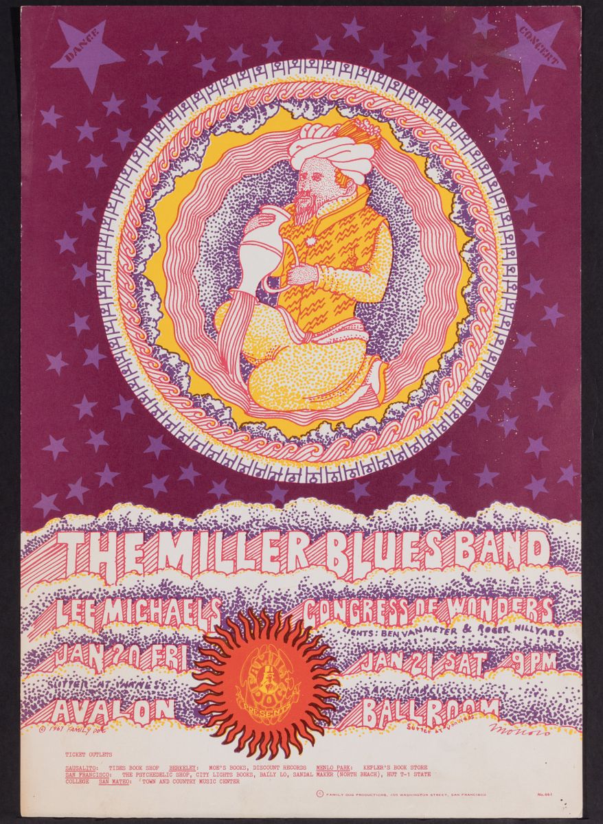 STEVE MILLER BLUES BAND PSYCHEDELIC CONCERT POSTER