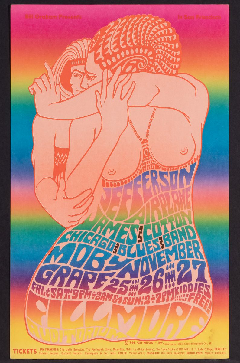 A JEFFERSON AIRPLANE PSYCHEDELIC CONCERT POSTER