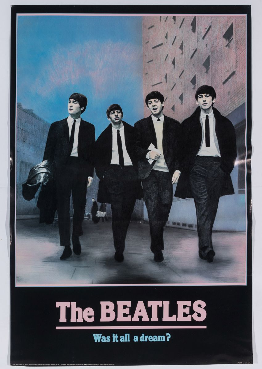 VINTAGE 'THE BEATLES WAS IT ALL A DREAM?' POSTER