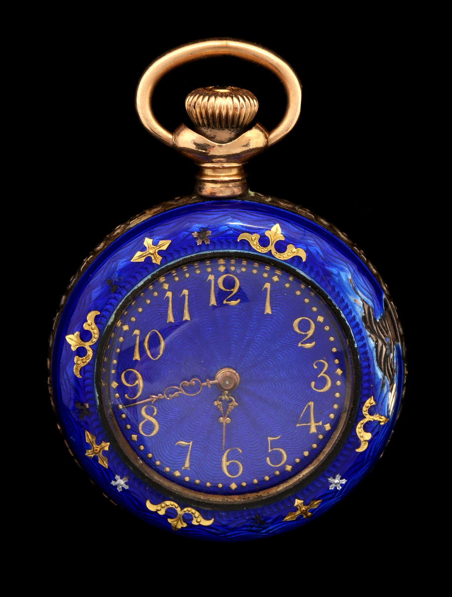 NEW ENGLAND WATCH CO. GUILLOCHE POCKET WATCH
