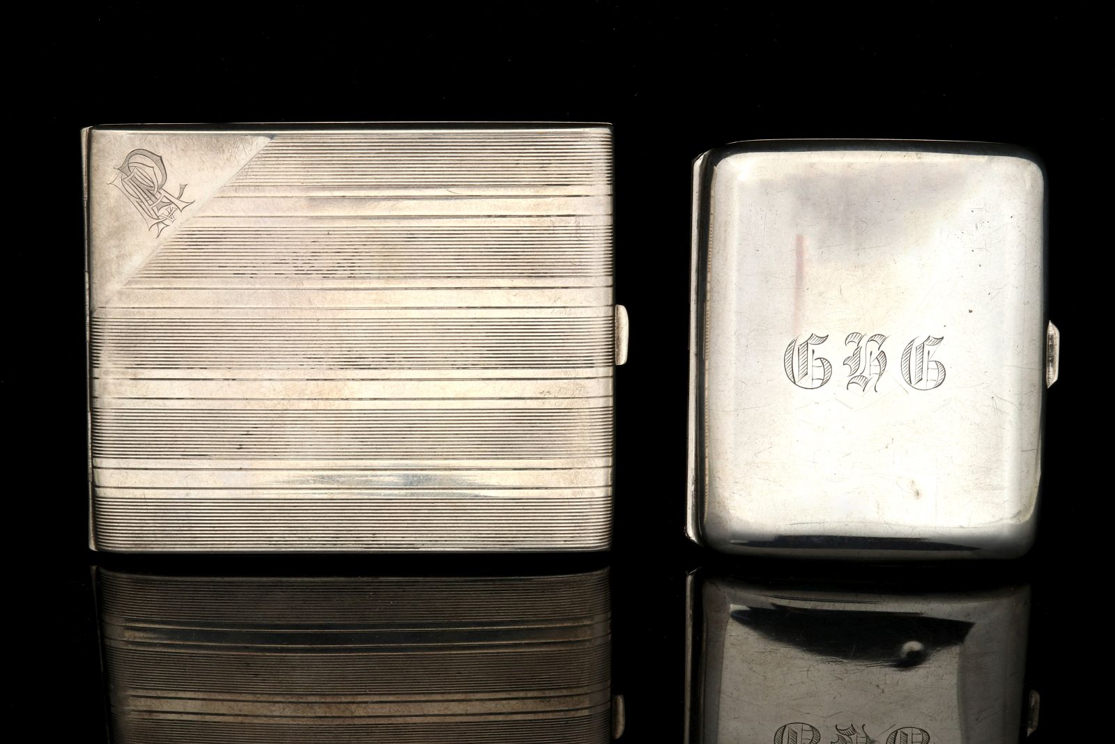 STERLING AND .800 SILVER CIGARETTE CASES