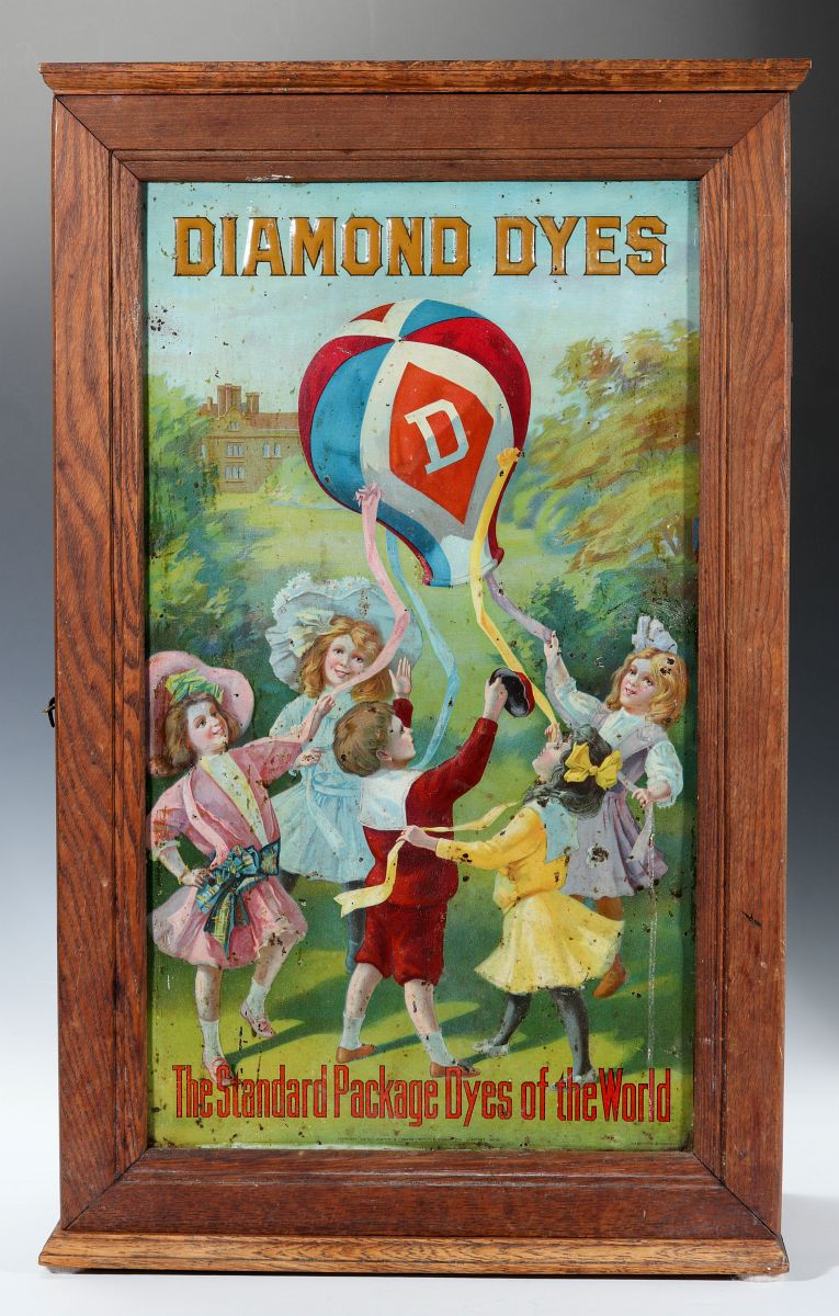 A DIAMOND DYE 'BALLOON' ADVERTISING STORE CABINET