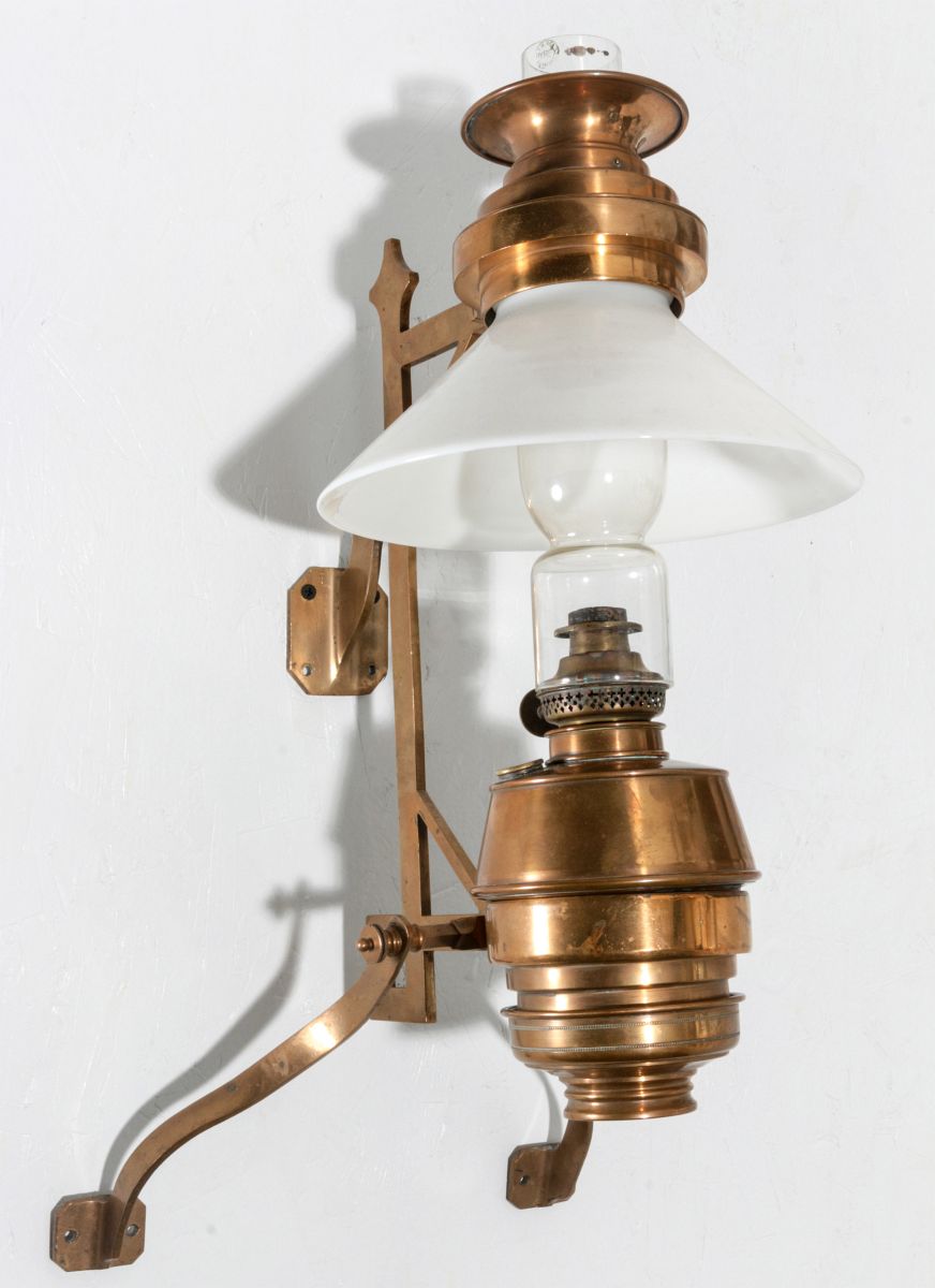AN ADAMS & WESTLAKE CO. RAILROAD SIDE DECK LAMP