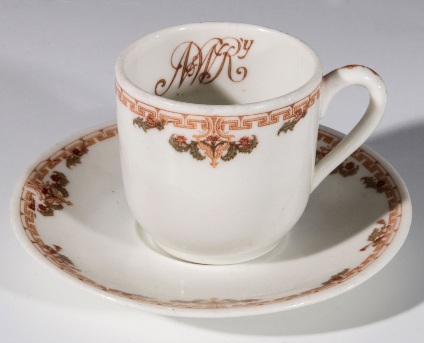 RARE EARLY NORFOLK & WESTERN DEMITASSE CUP SAUCER