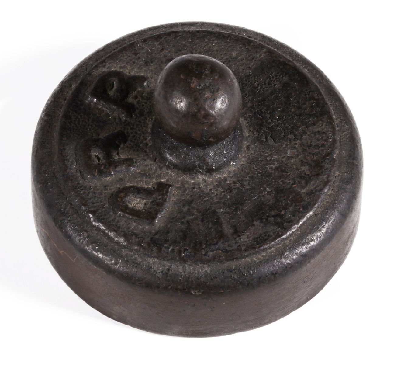 A SIMPLE EARLY IRON PENNSYLVANIA RR PAPERWEIGHT