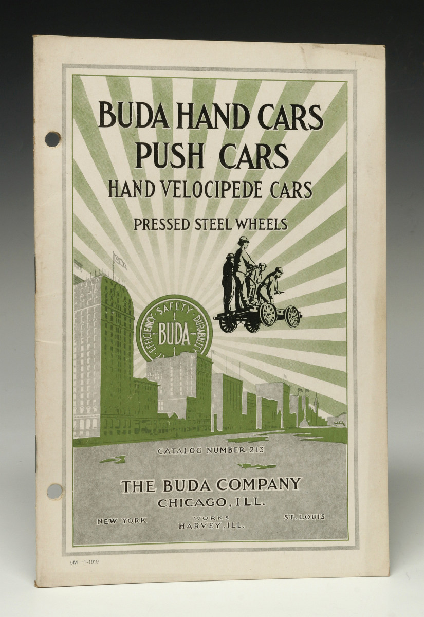 A BUDA CO. RAILROAD HAND CARS CATALOG, CIRCA 1920
