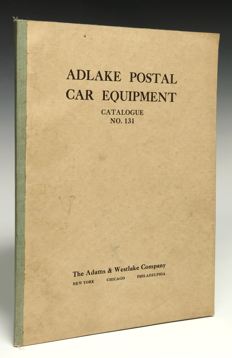 A 1916 ADLAKE RAILROAD MAIL CAR EQUIP. CATALOG