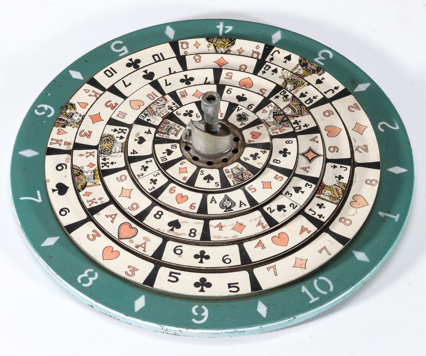 VINTAGE SPIN / STOP PLAYING CARD ROULETTE GAME