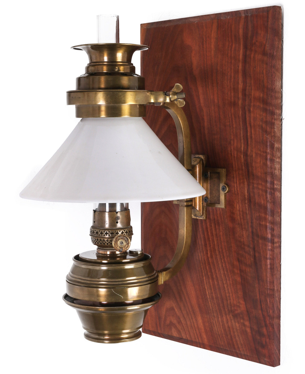 AN ADLAKE RAILCAR SIDE LAMP NO. 311, CIRCA 1890
