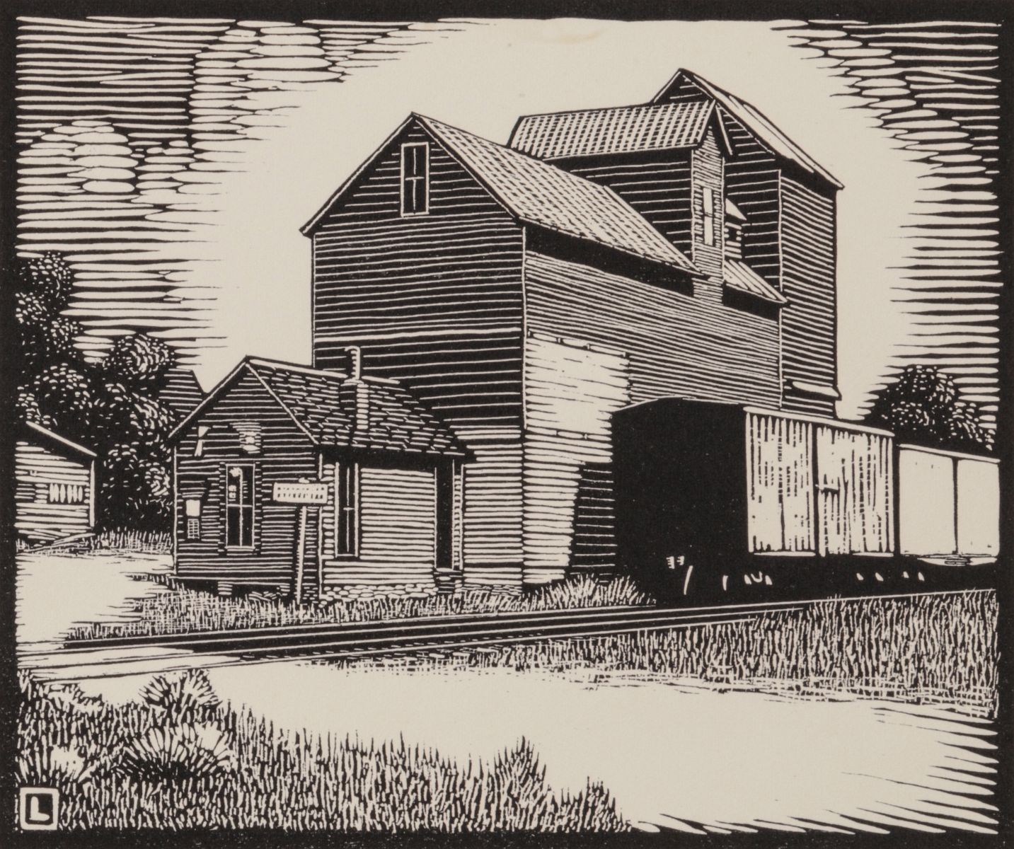 HERSCHEL LOGAN (1901-1987) PENCIL SIGNED WOODBLOCK