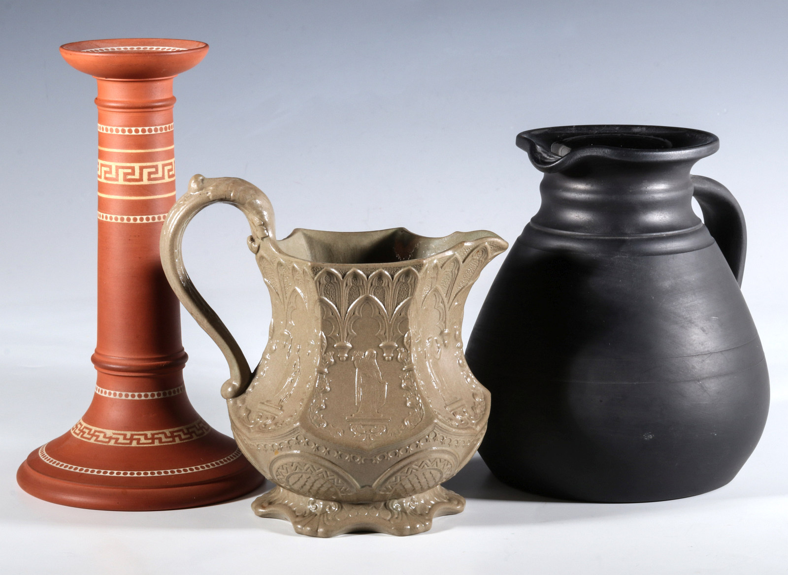 THREE VARIOUS WEDGWOOD POTTERY TECHNIQUES