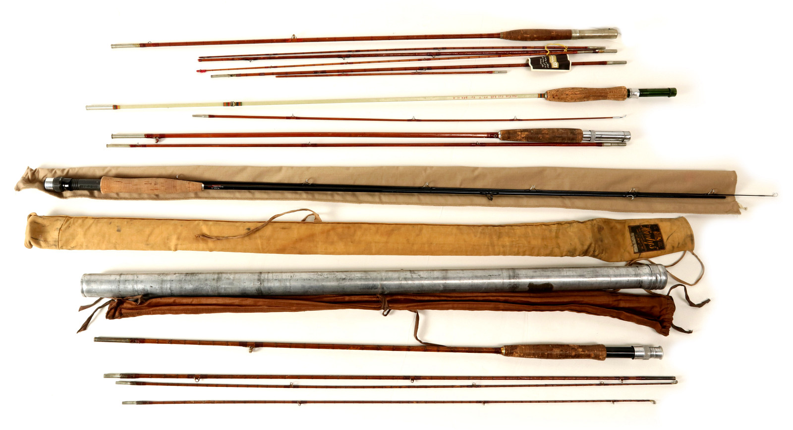 A COLLECTION OF ANTIQUE & VINTAGE FLY FISHING RODS