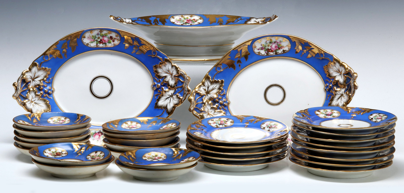 AN INCOMPLETE 19TH C. FRENCH OLD PARIS DESERT SET
