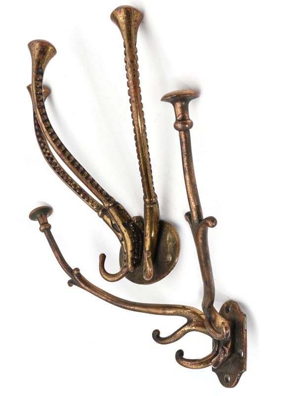 TWO ADLAKE RAILCAR COAT AND HAT HOOKS