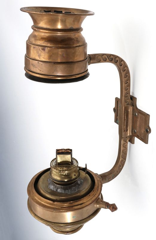 A 19TH CENTURY RAILCAR SIDE LAMP