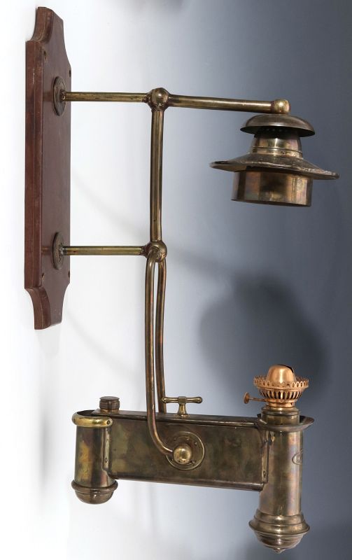 A 19TH C. WILLIAMS PACE & CO. RAILCAR SIDE LAMP