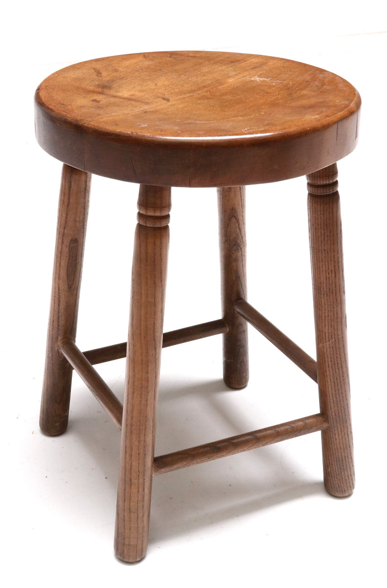 AN EARLY 20TH CENTURY STOOL BRANDED N.Y.C.S.
