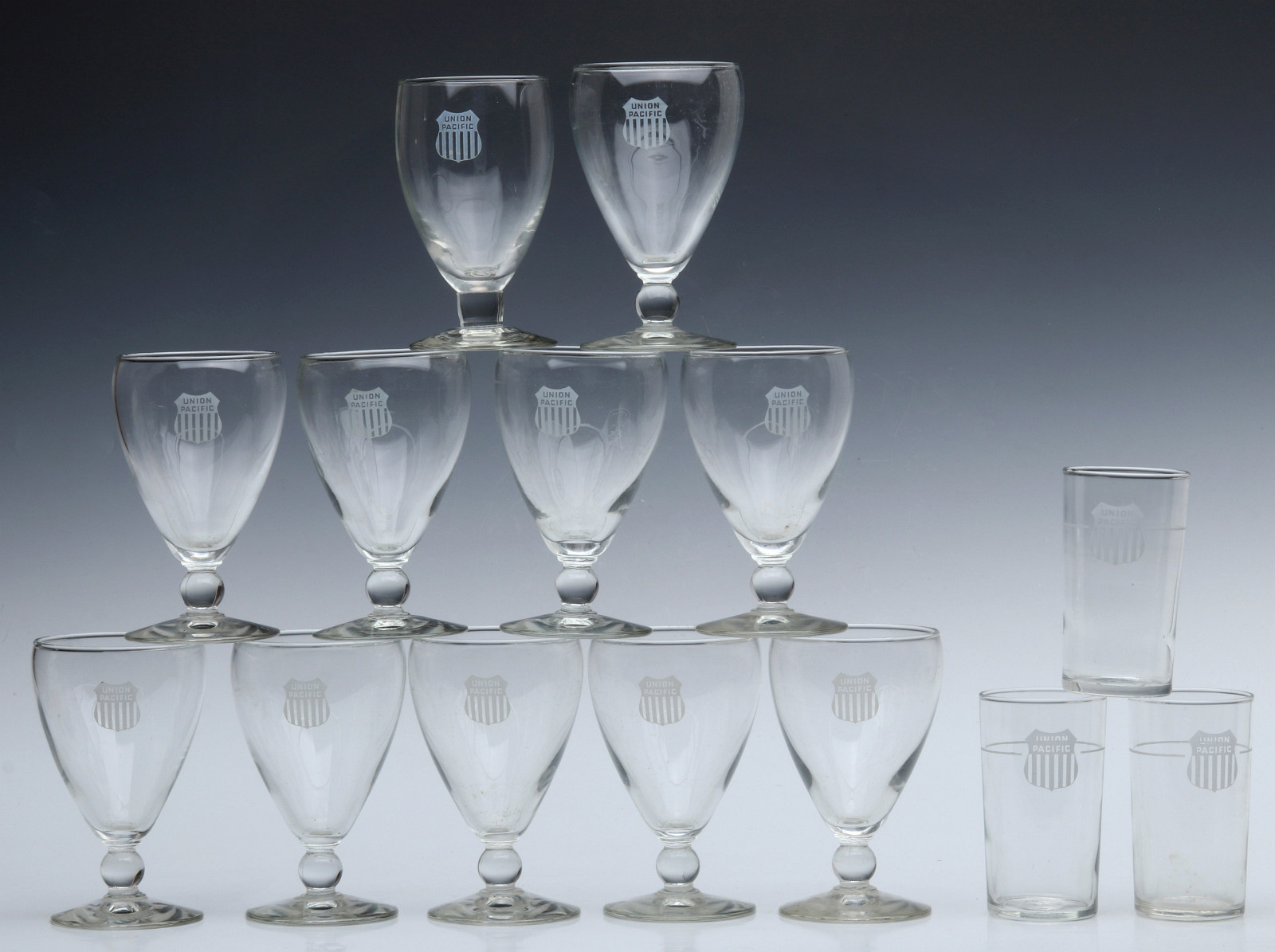 A COLLECTION OF UNION PACIFIC GLASSWARE