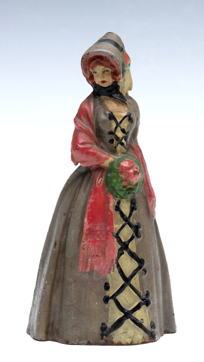 NATIONAL FOUNDRY VICTORIAN LADY CAST IRON DOORSTOP