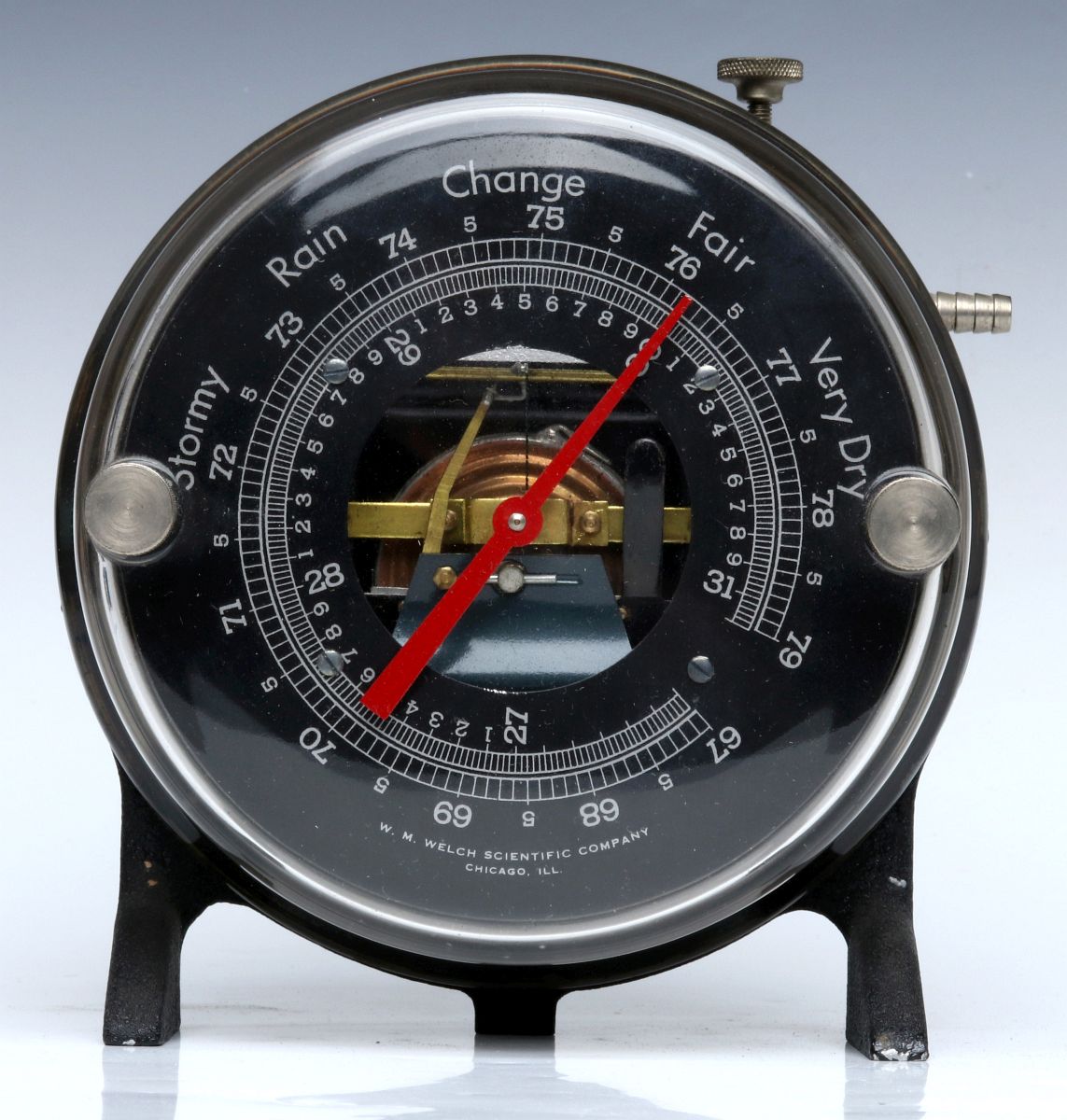 A VINTAGE BAROMETER MADE BY WELCH SCIENTIFIC