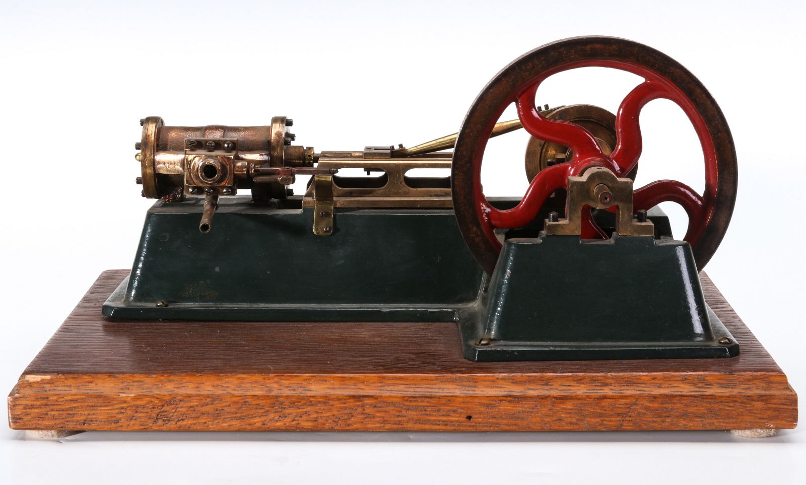 EARLY 20TH C IRON & BRASS STEAM ENGINE DEMO MODEL