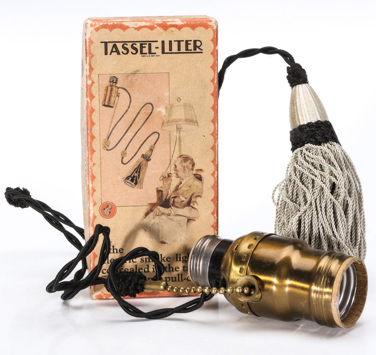 A TASSEL-LITER ELECTRIC CIGARETTE LIGHTER WITH BOX