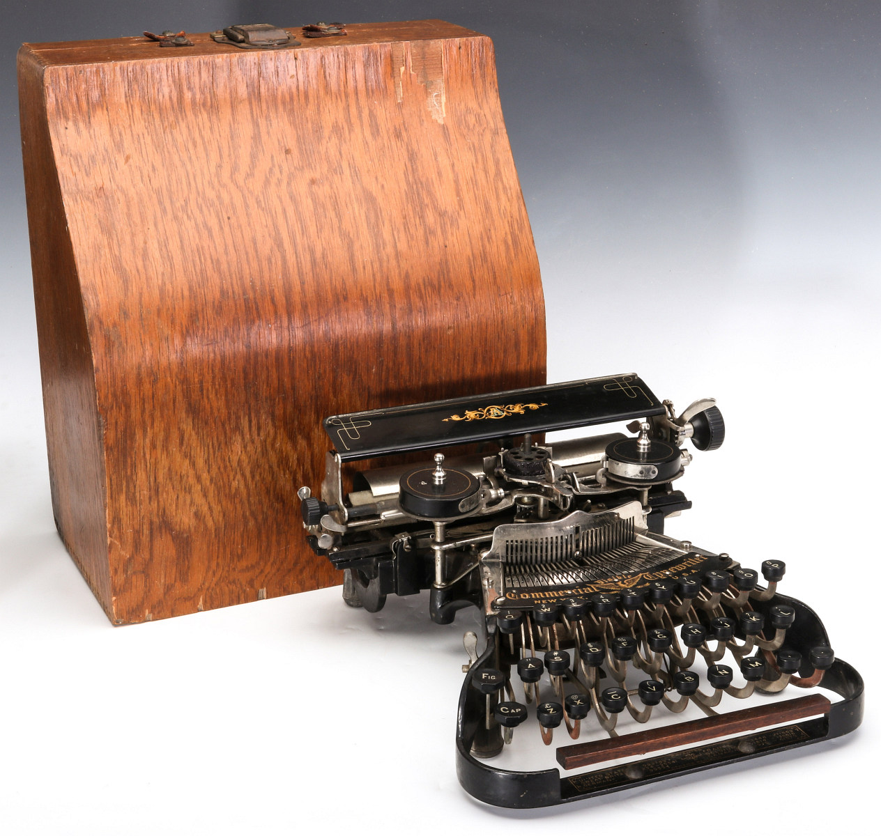 A RARE COMMERCIAL VISIBLE TYPEWRITER MODEL A, 1903