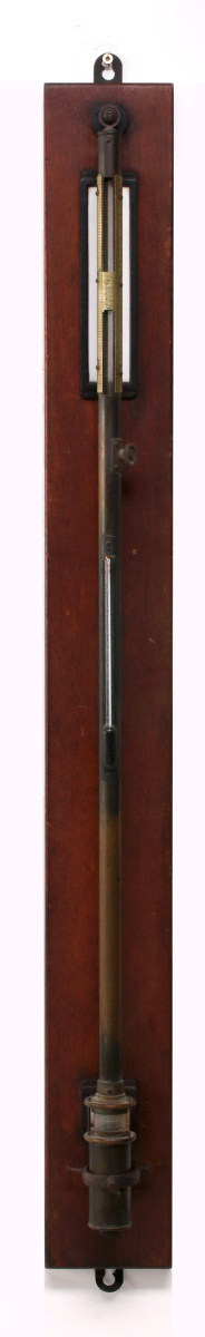 AN UNMARKED 19TH CENTURY STICK BAROMETER