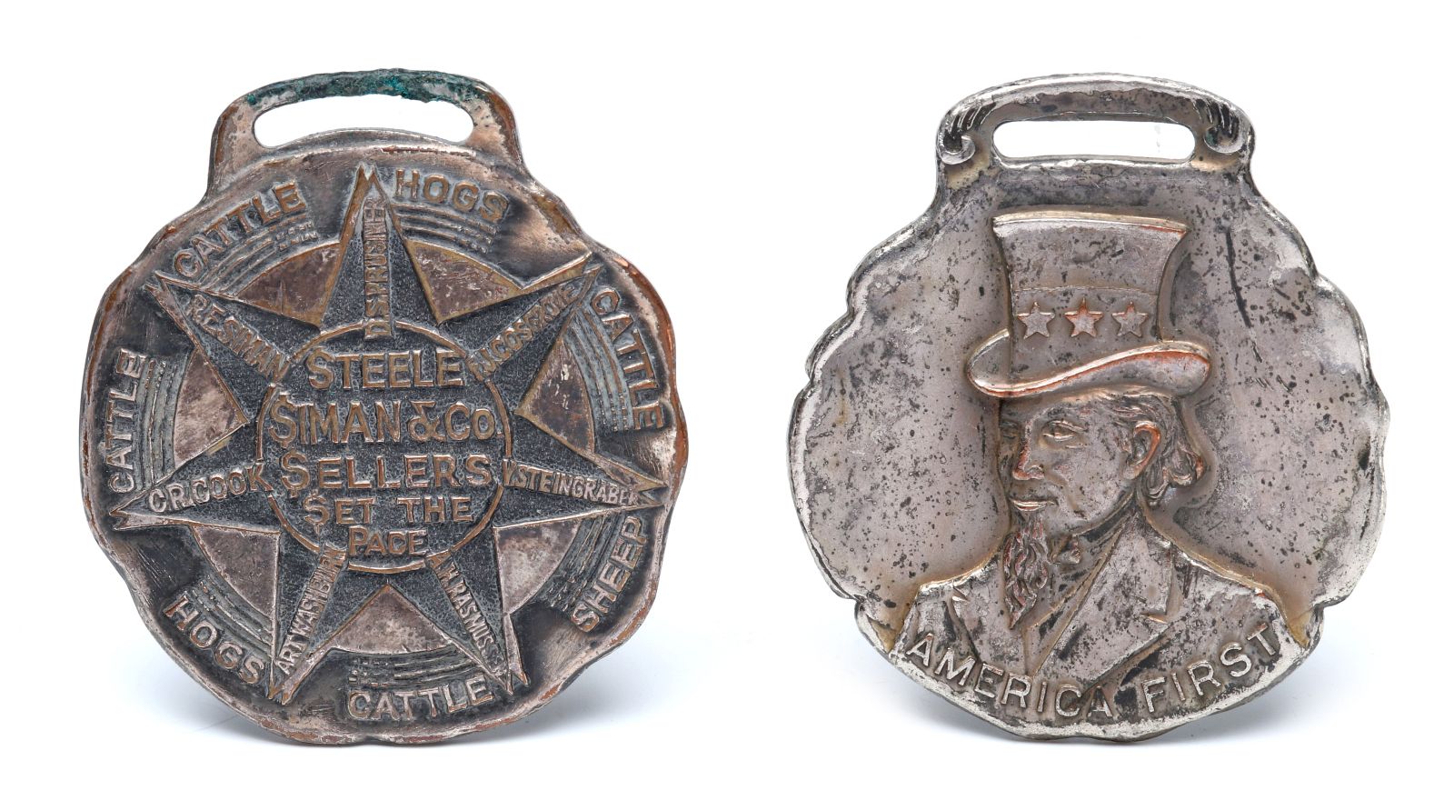 TWO GOOD DETAILED FOBS FOR MIDWEST STOCK YARDS