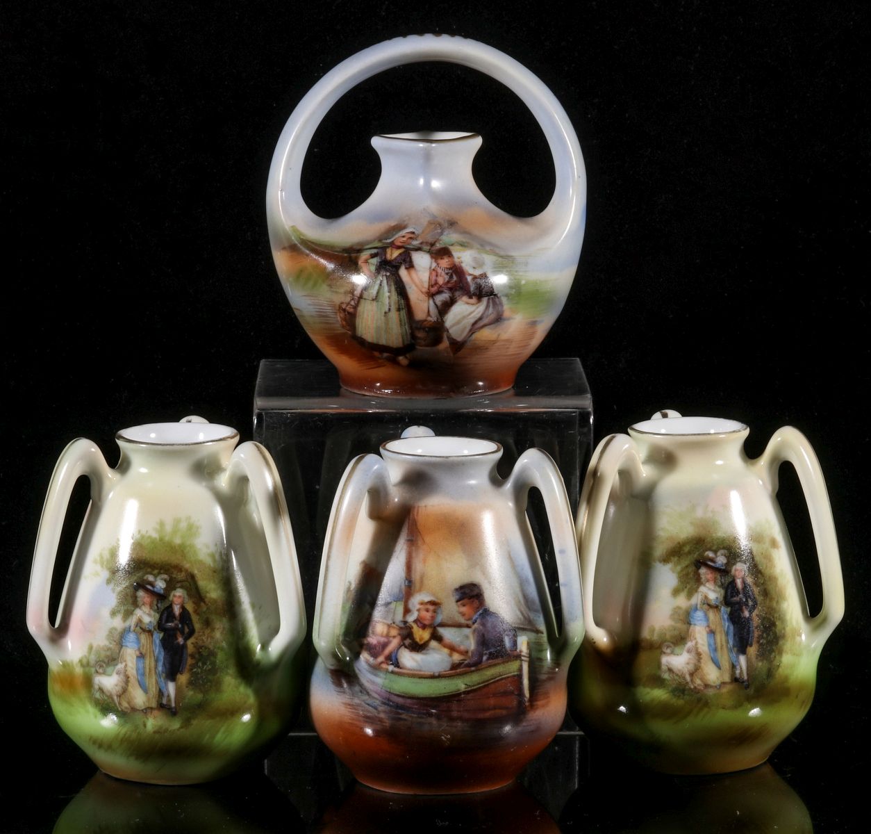 A COLLECTION OF ROYAL BAYREUTH SCENIC PORCELAIN