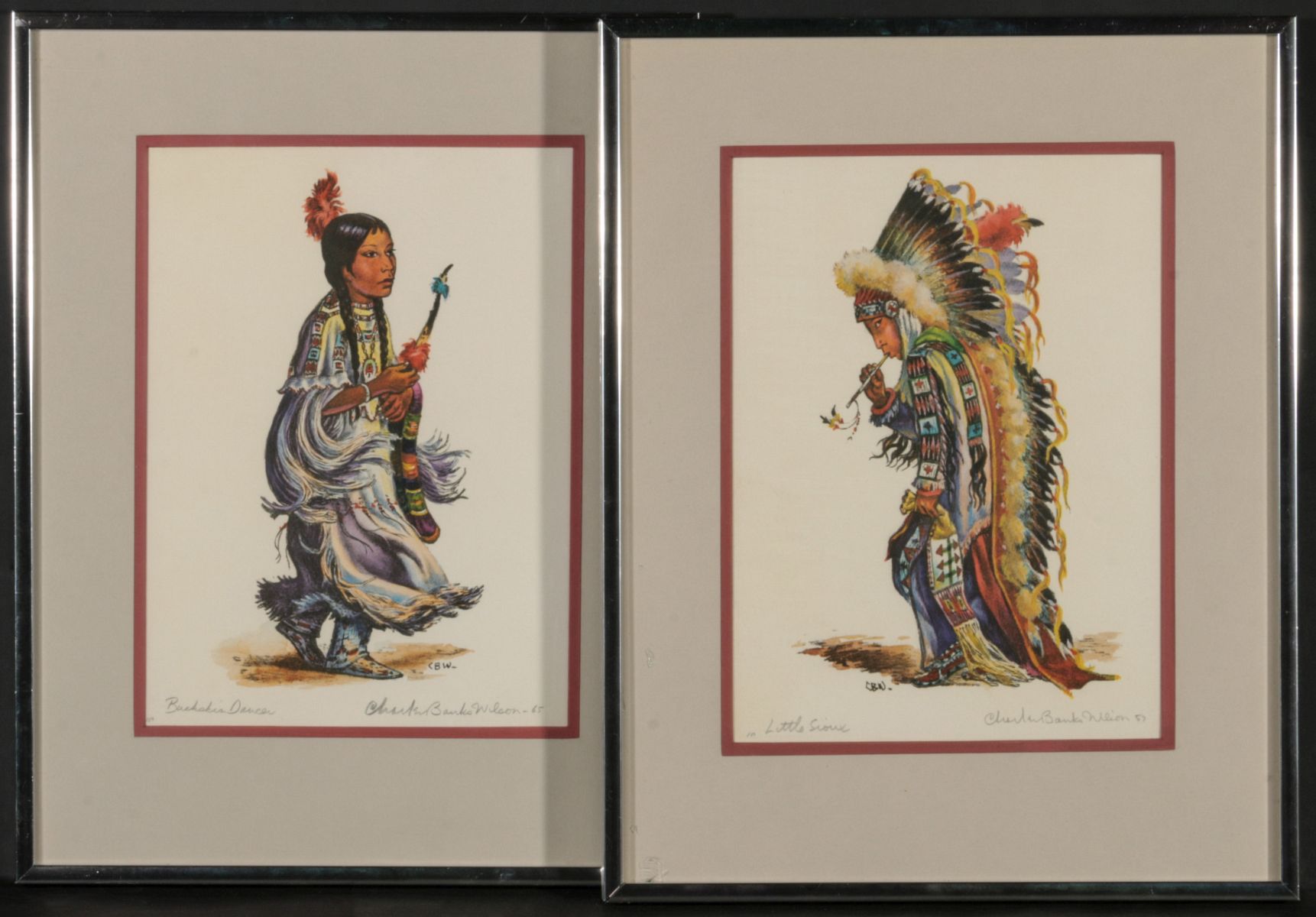 PAIR OF CHARLES BANKS WILSON SIGNED COLOR LITHOS