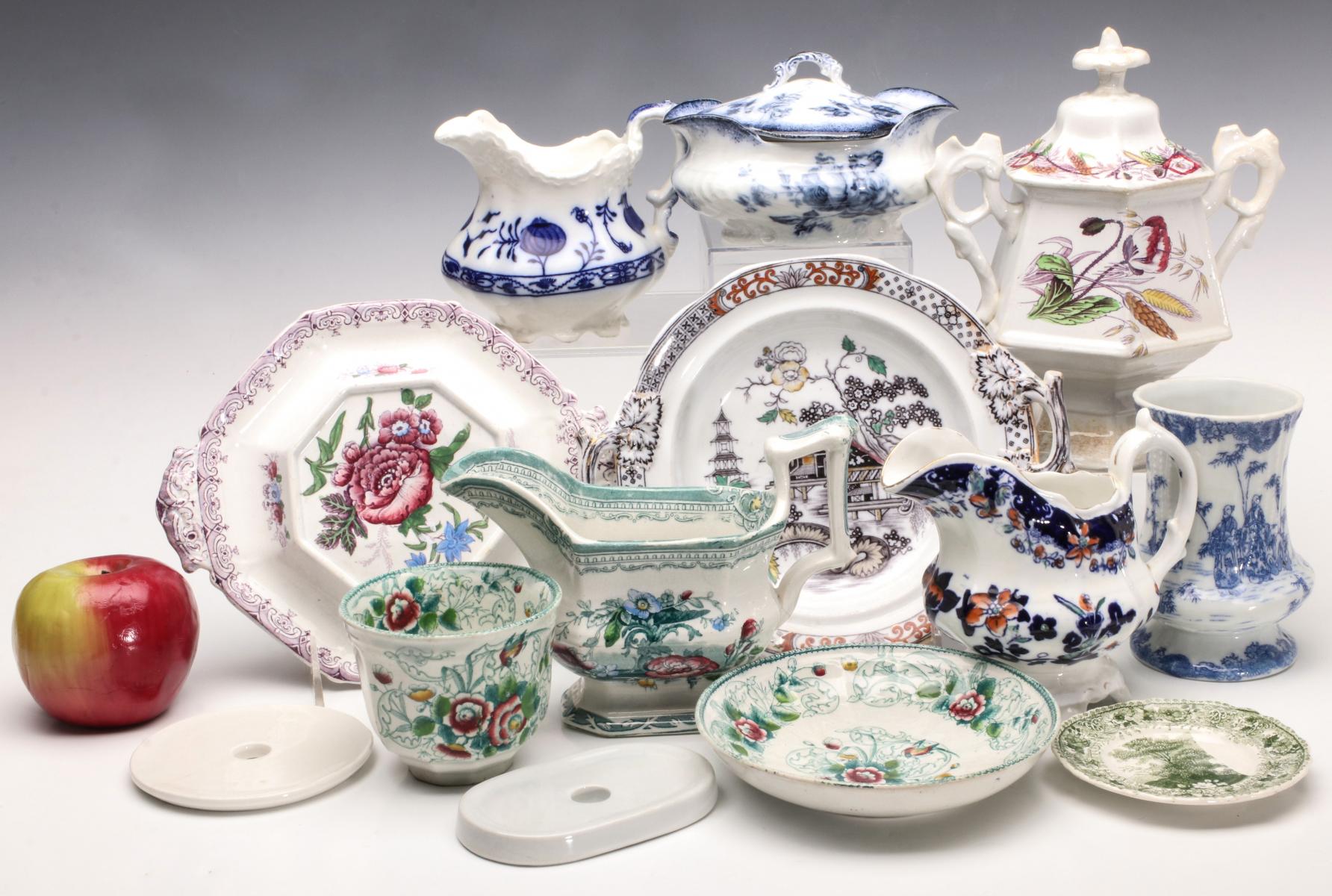 A COLLECTION OF MULTI-COLOR STAFFORDSHIRE TRANSFER