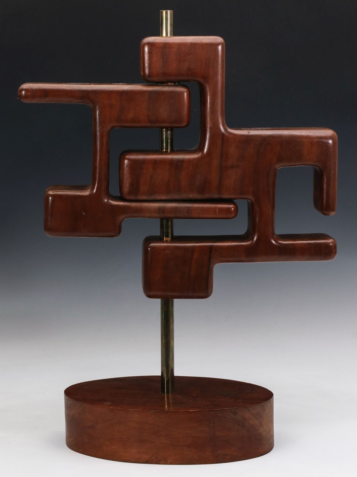 CECIL HEDQUIST (20TH C.) ABSTRACT WOOD SCULPTURES