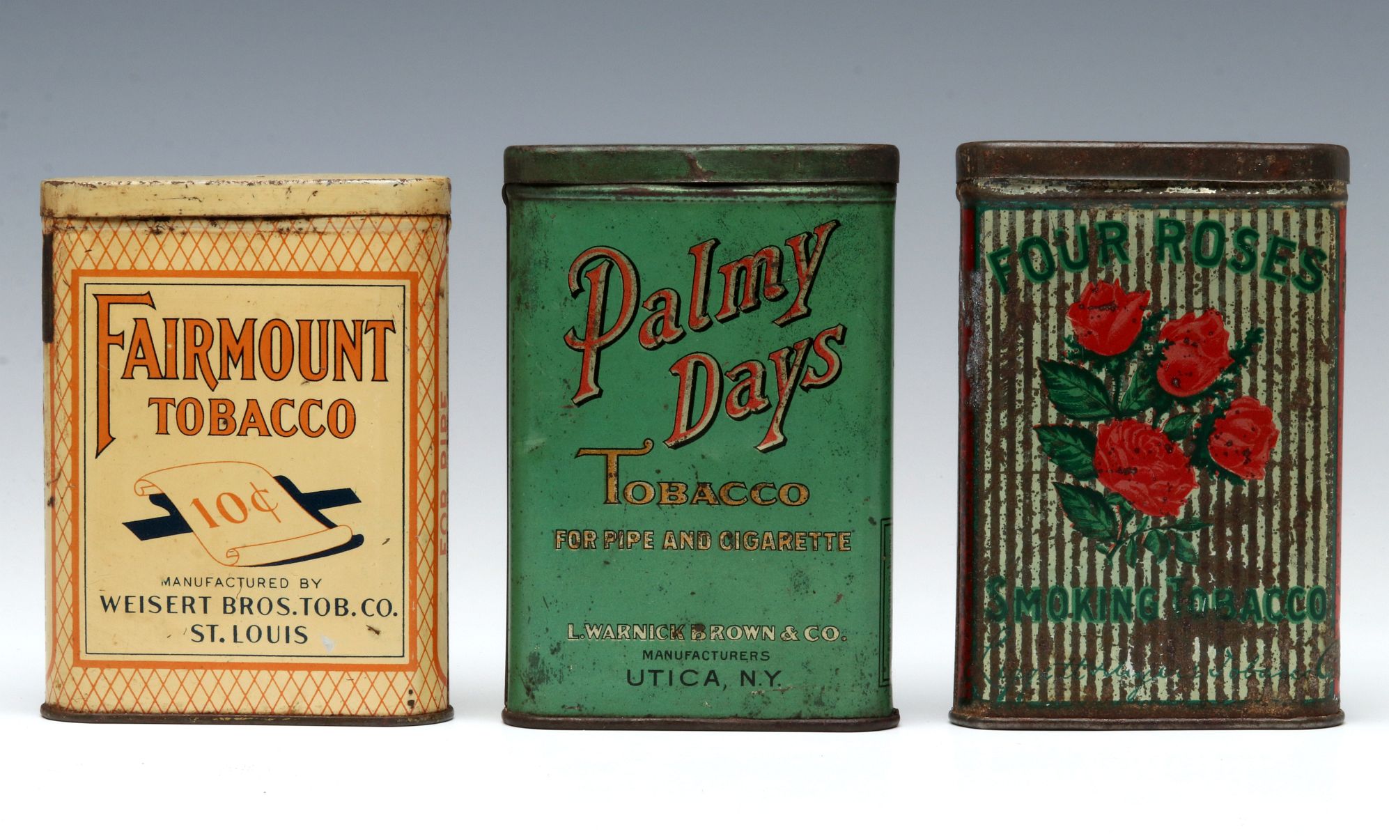 THREE 1900s TOBACCO ADVERTISING POCKET TINS