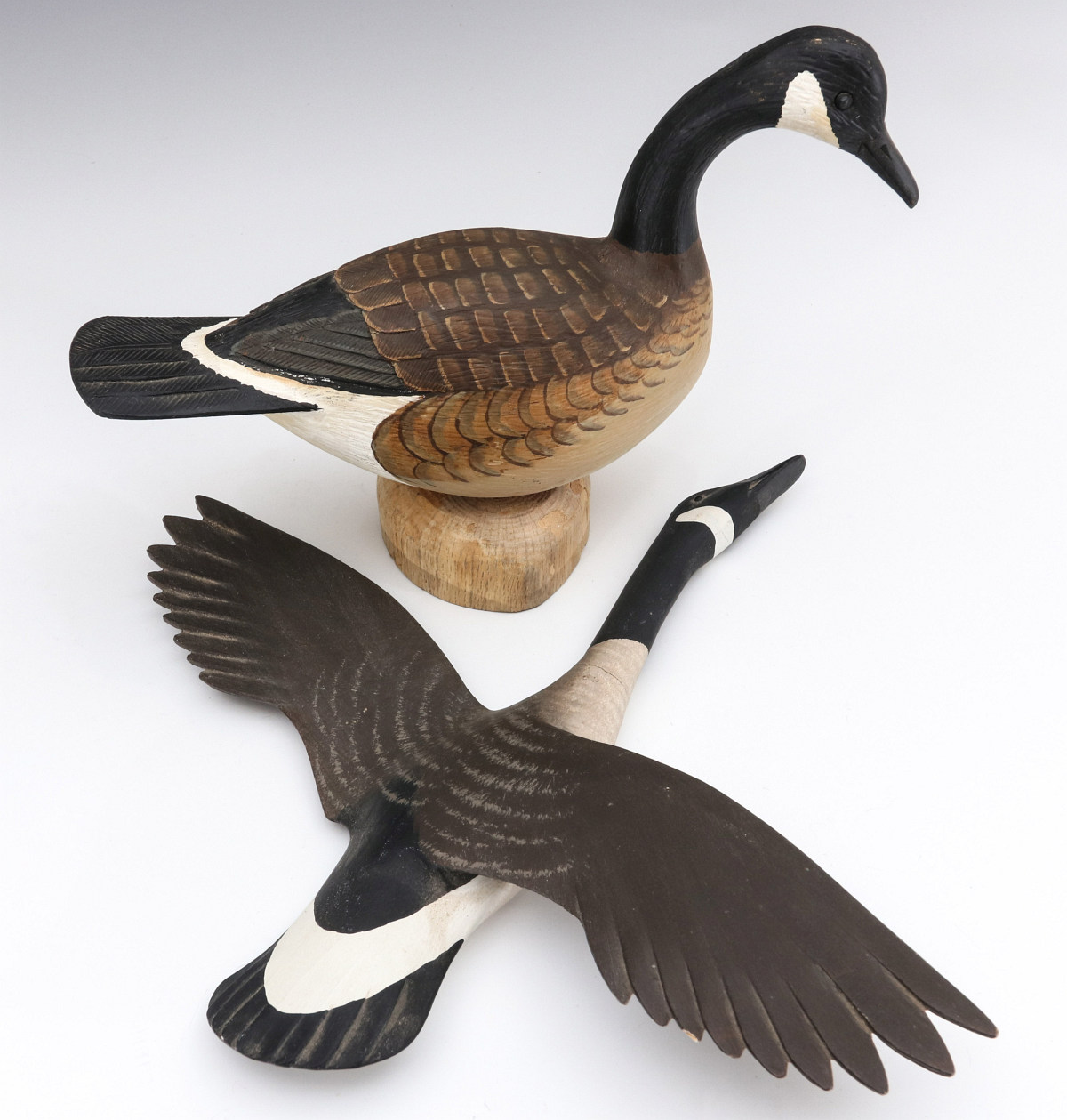 STAVELY AND REINERI CANADIAN GEESE WOOD CARVINGS
