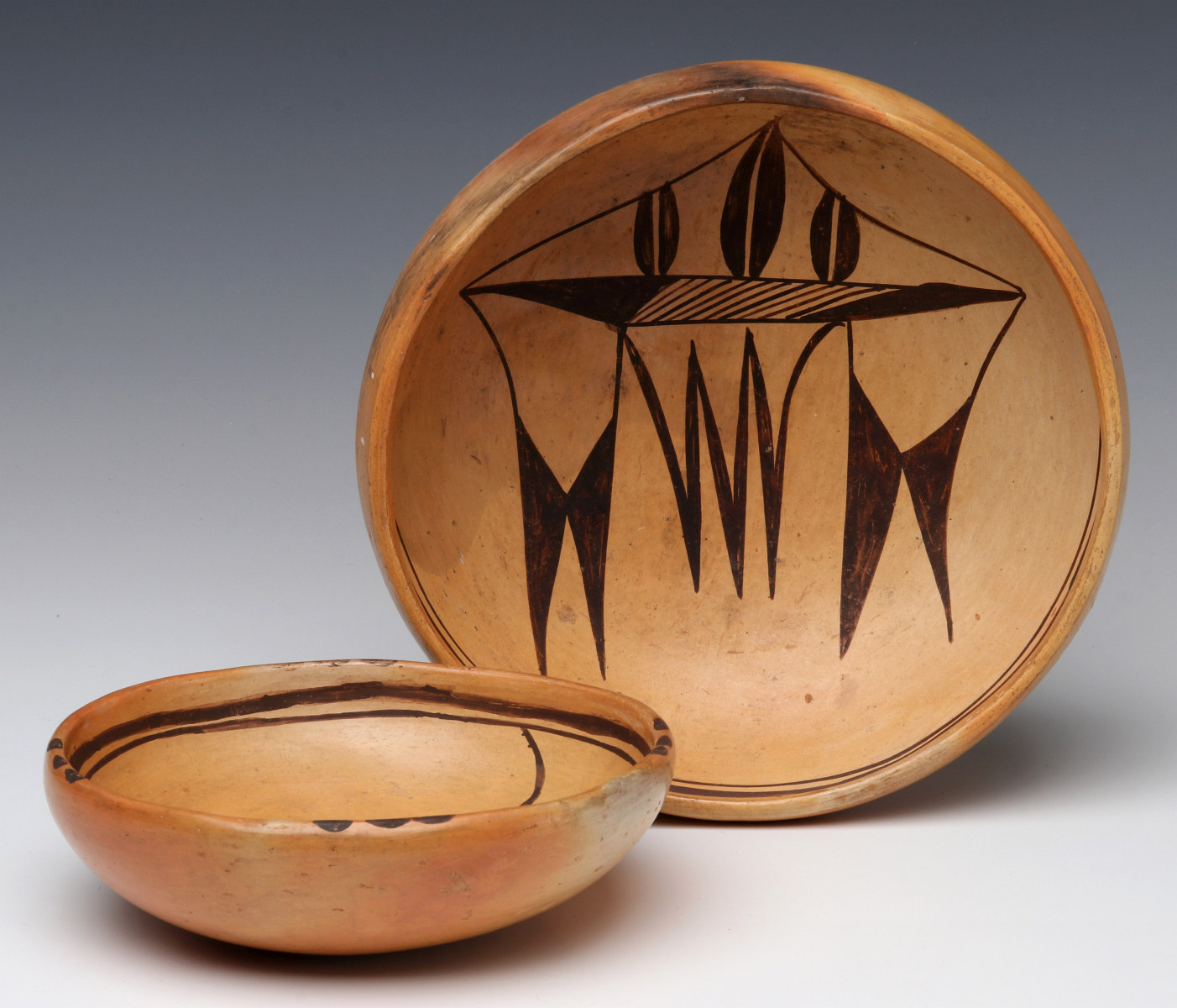 TWO EARLY 20TH CENTURY HOPI INDIAN POTTERY BOWLS