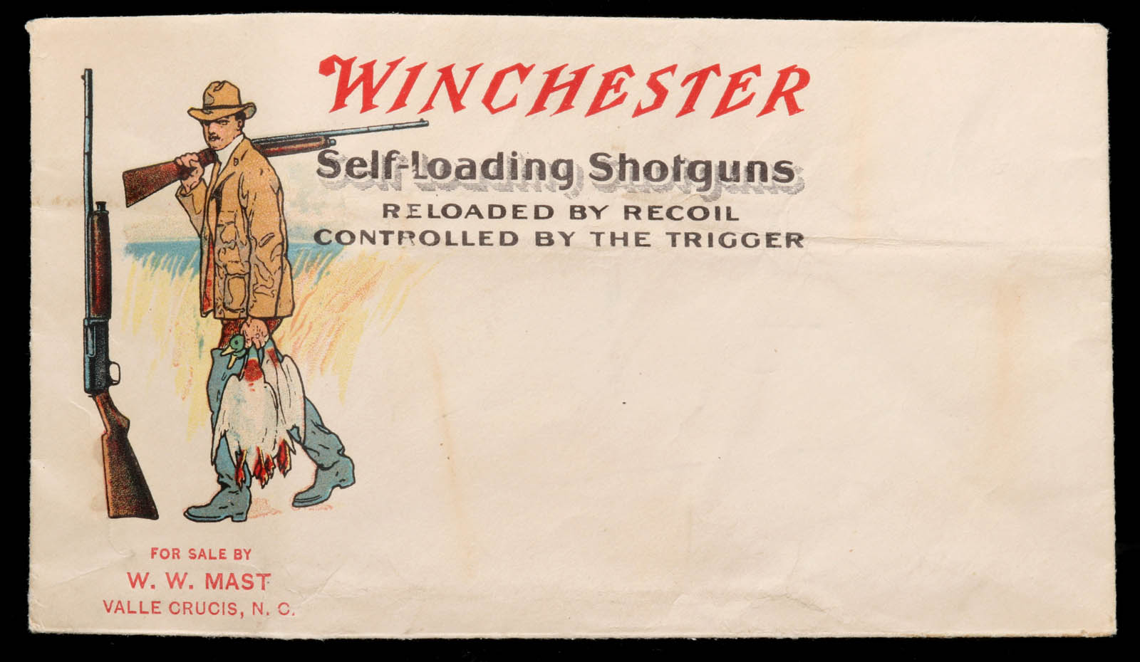 A WINCHESTER SHOTGUNS ADVERTISING ENVELOPE