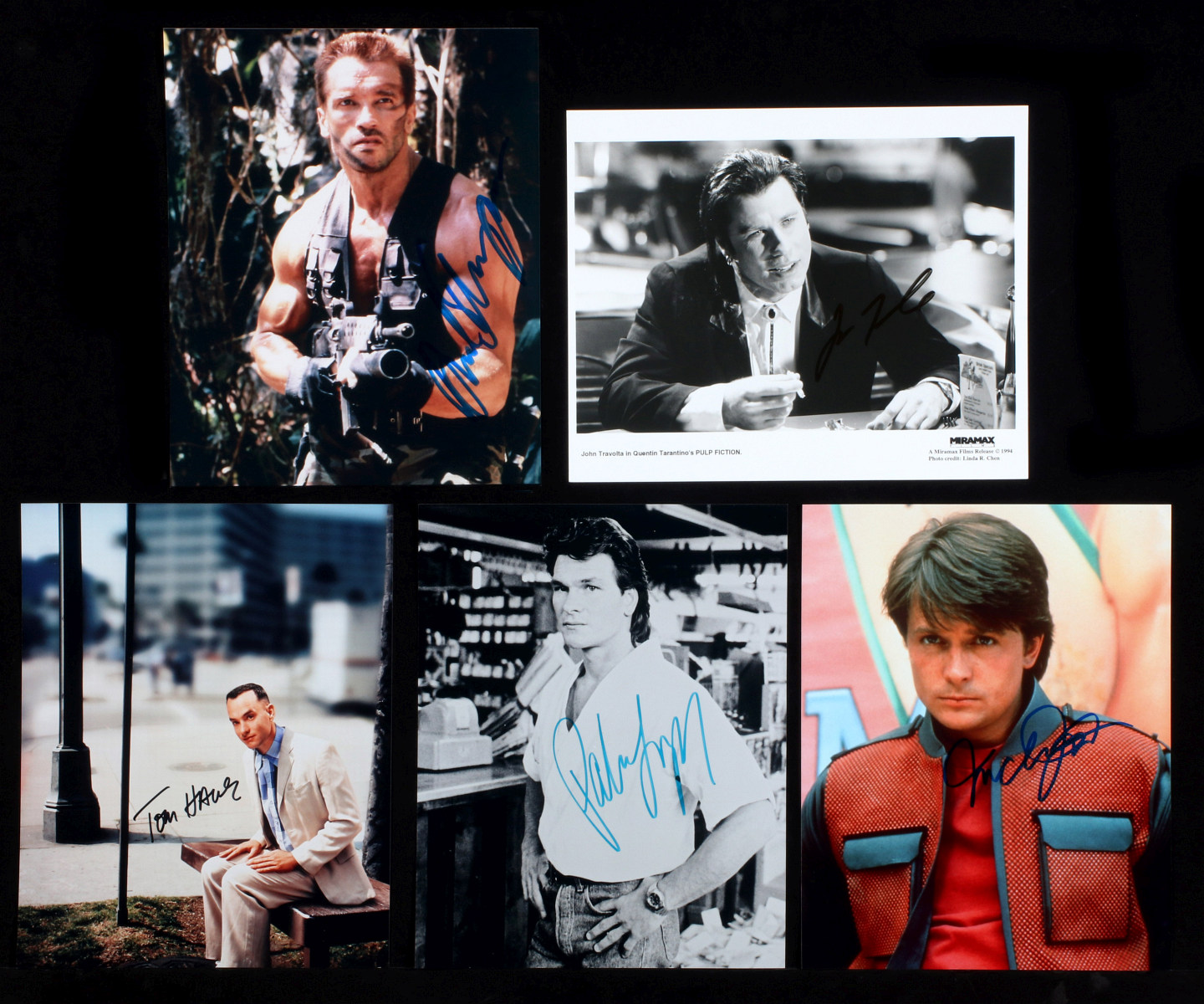 HOLLYWOOD 1980s AND 1990s ACTOR SIGNED PHOTOS