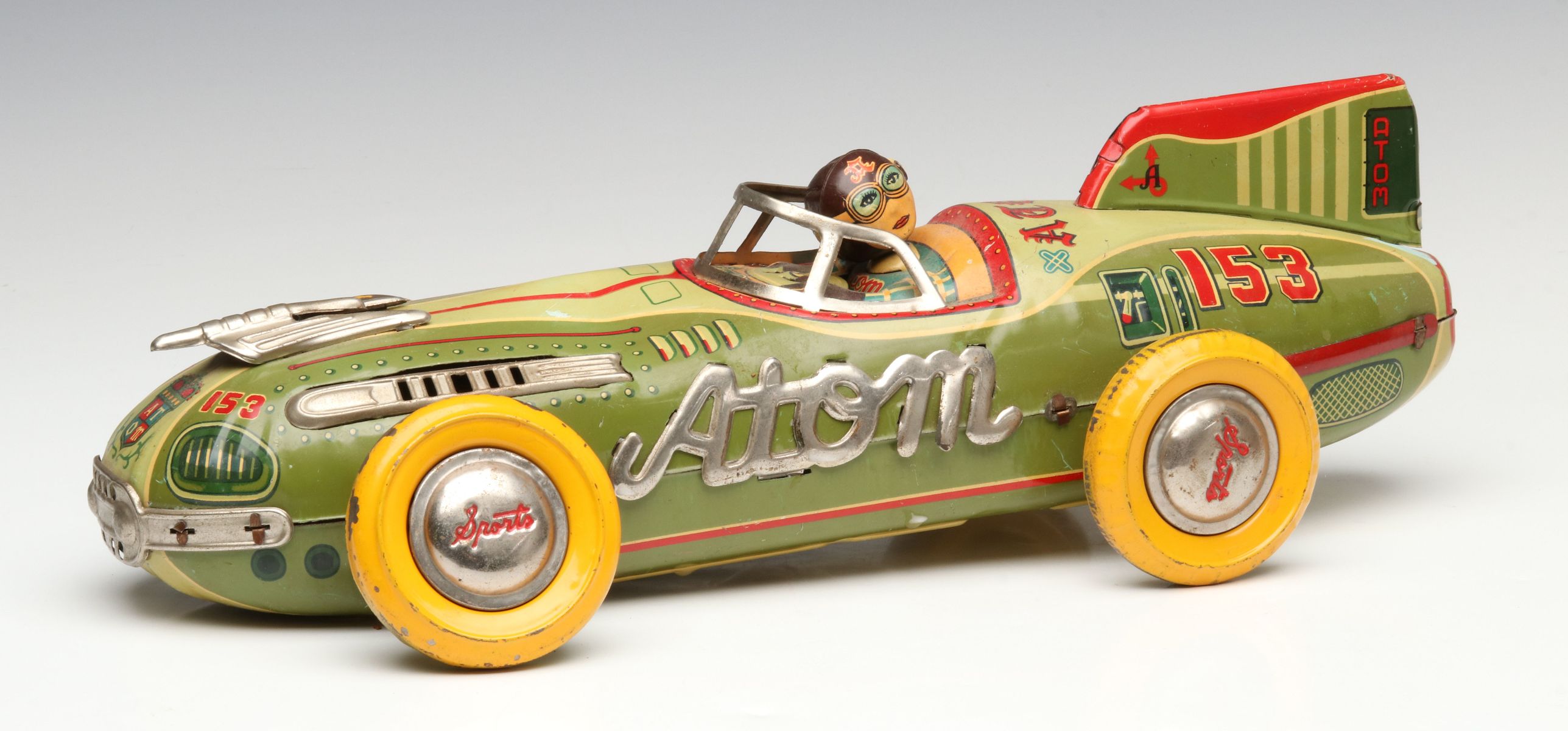 A MID 20TH CENTURY JAPANESE TIN LITHO 'ATOM' RACE CAR