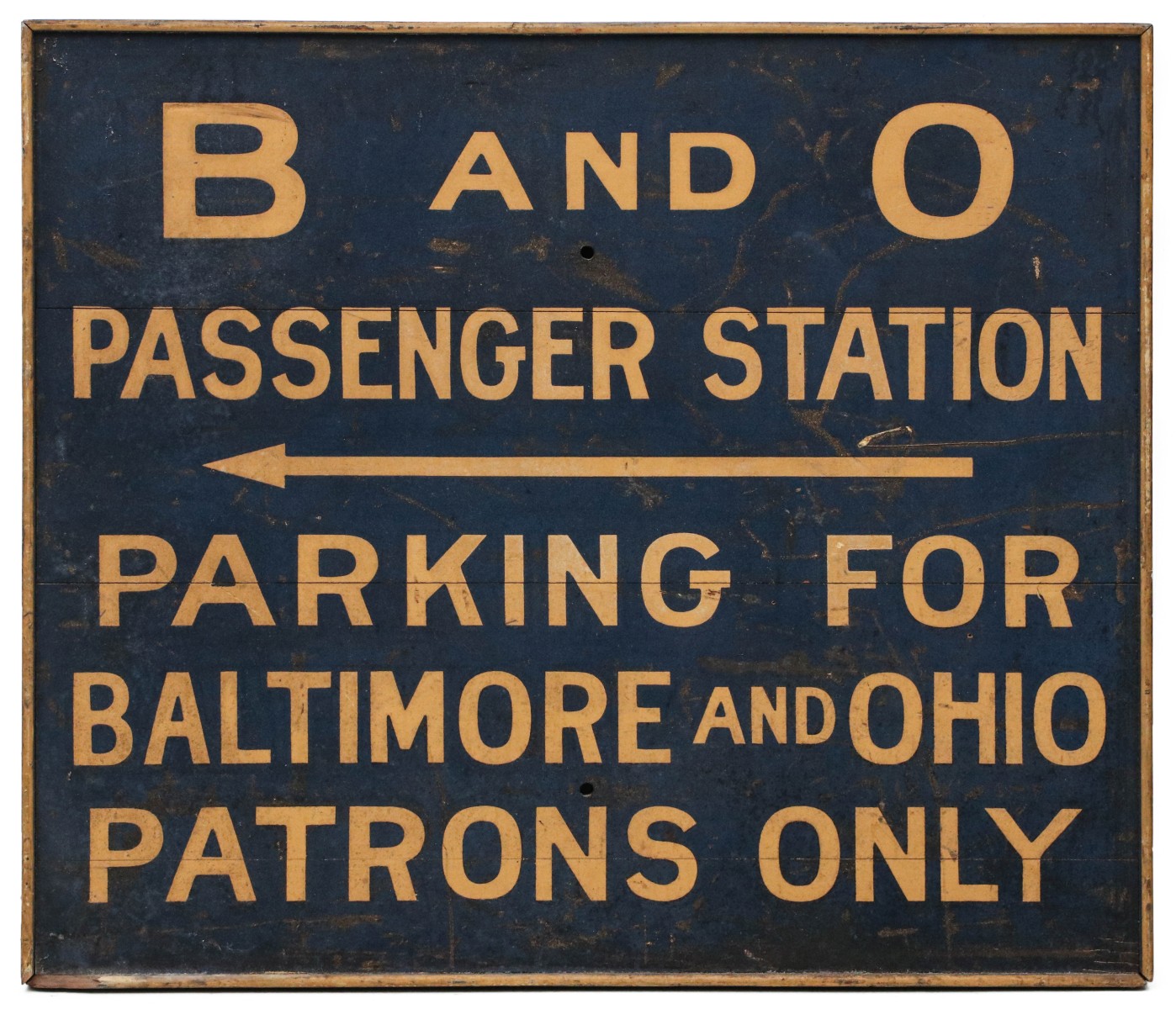 EARLY WOOD B&O PASSENGER STATION PARKING ONLY SIGN
