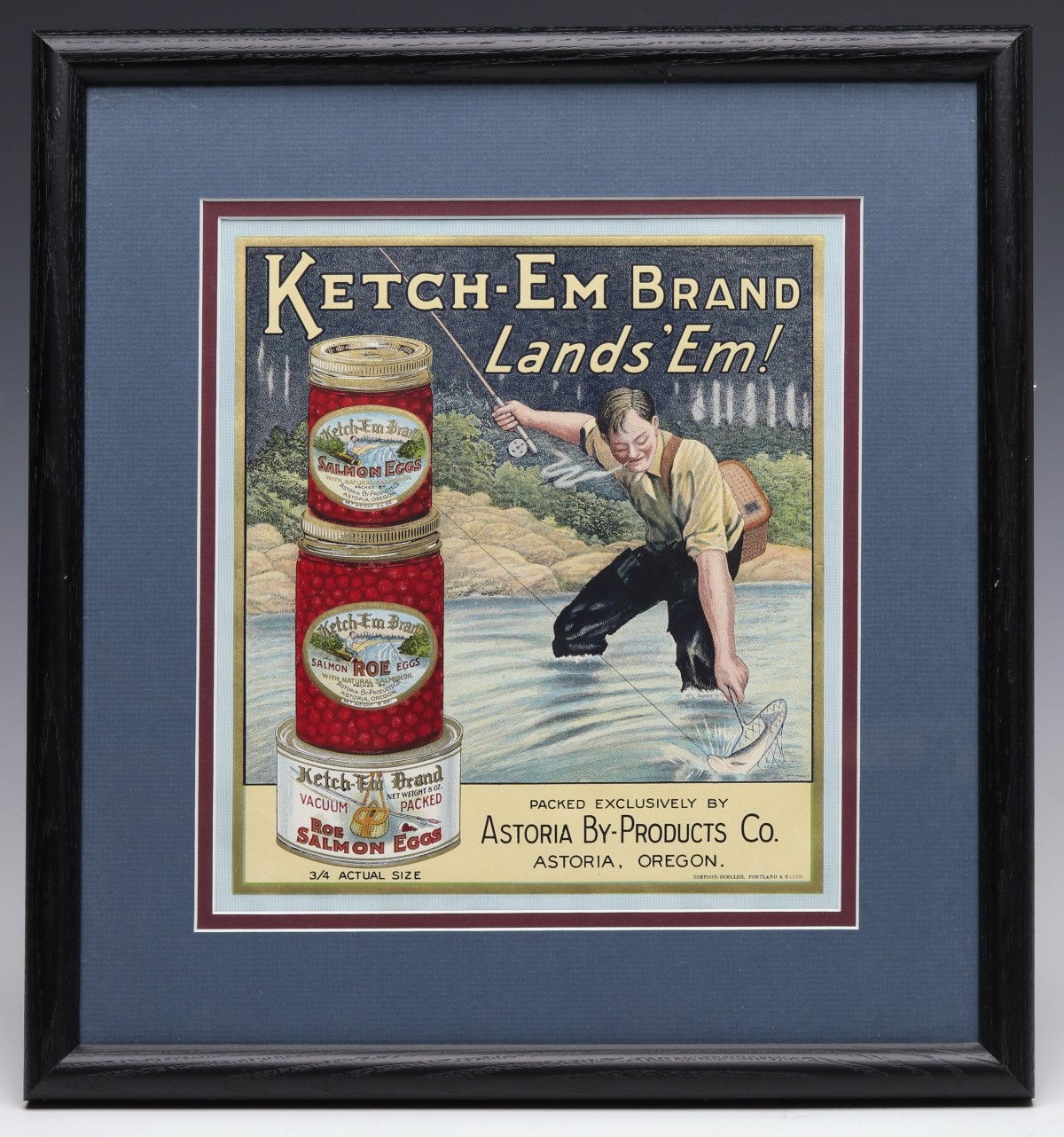 A NEW OLD STOCK LABEL FOR KETCH-EM BRAND SALMON ROE