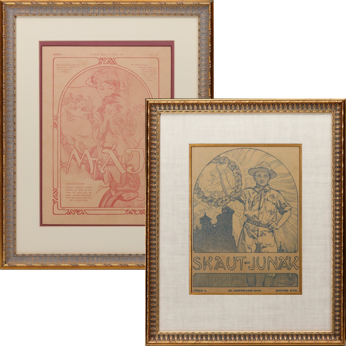 PERIODICAL COVER DESIGNS AFTER ALPHONSE MUCHA