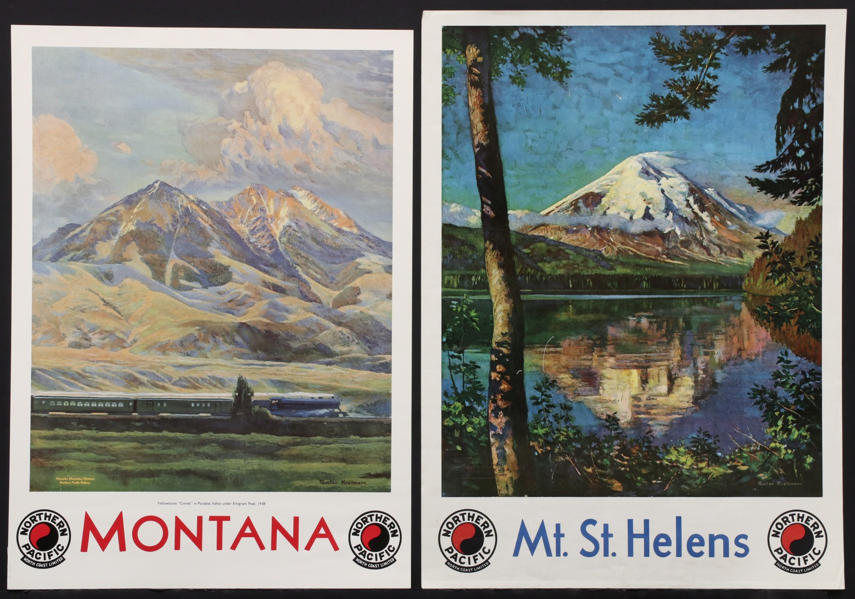 TWO LATER NORTHERN PACIFIC RAILROAD TRAVEL POSTERS