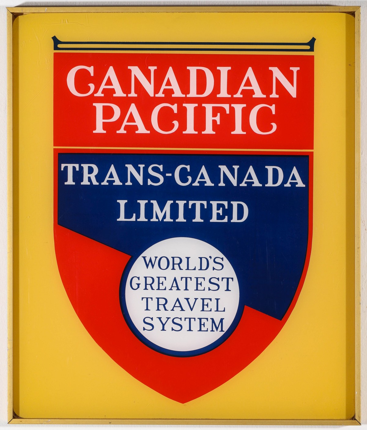 A CANADIAN PACIFIC TRANS-CANADA TAIL SIGN INSERT