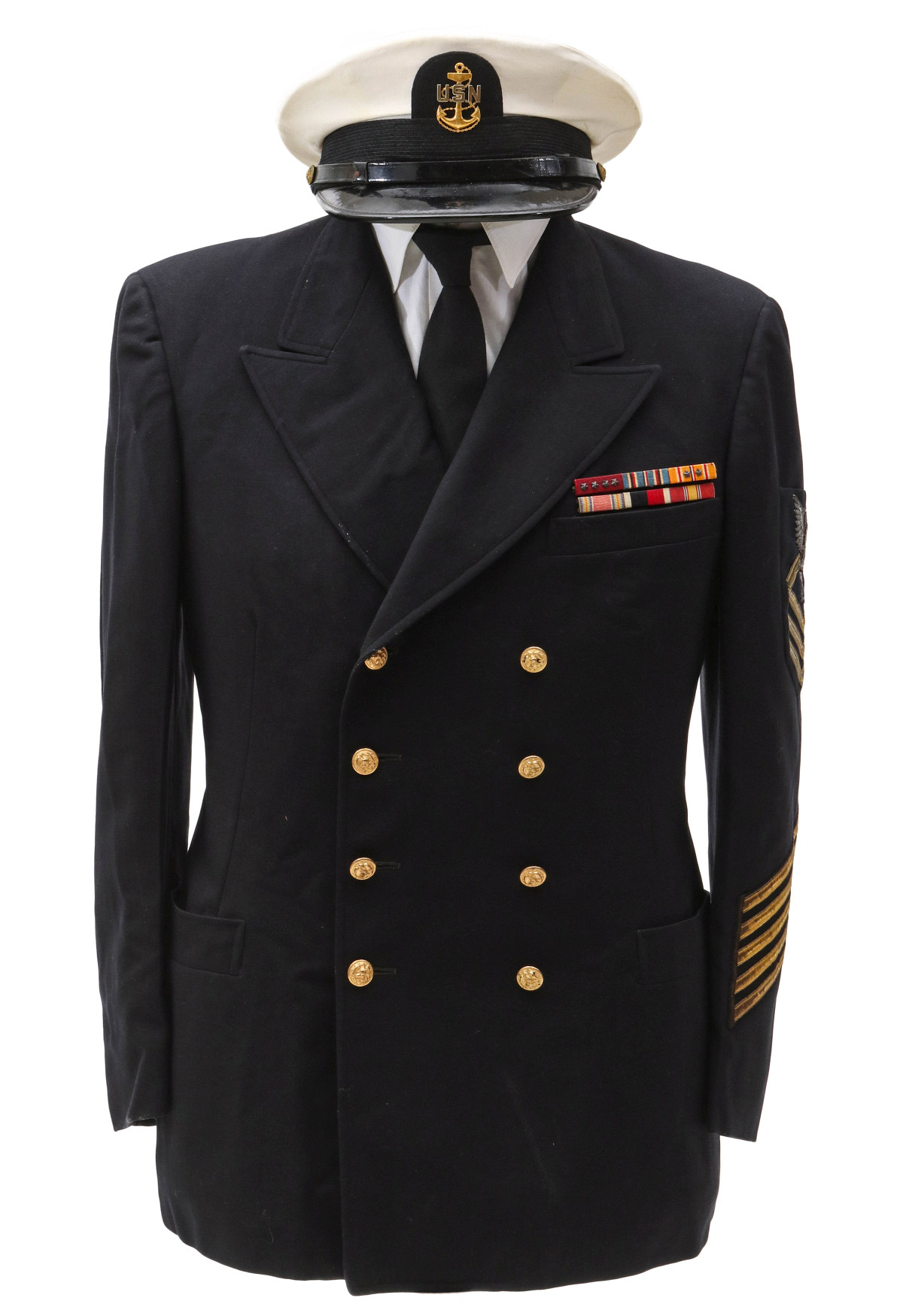 UNIFORM OF CPO LAWRENCE WALBURN, USN BAKER AND COOK
