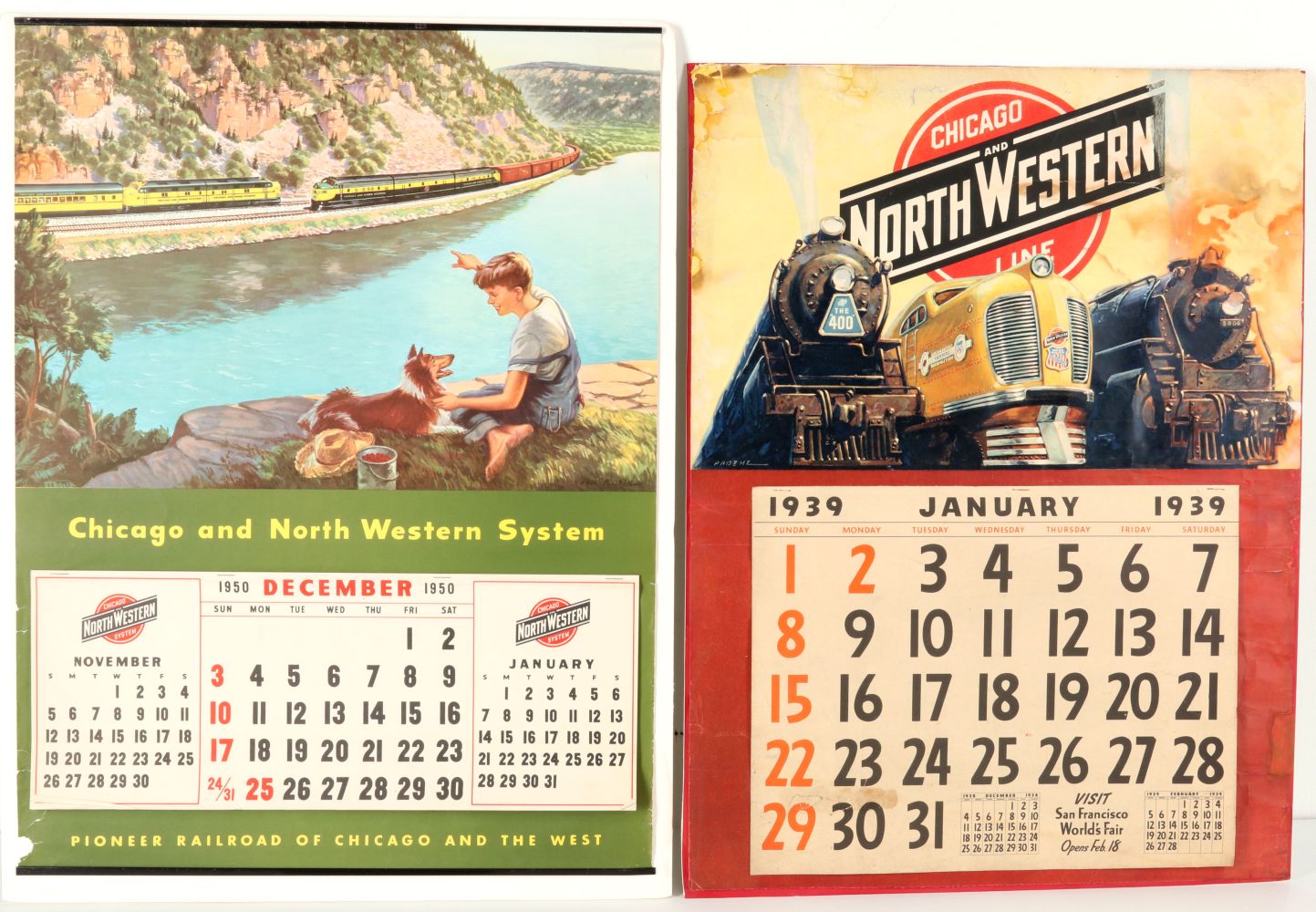 CHICAGO AND NORTH WESTERN RAILROAD CALENDARS
